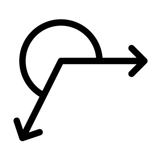Reflex vertex maths shapes and symbols icon