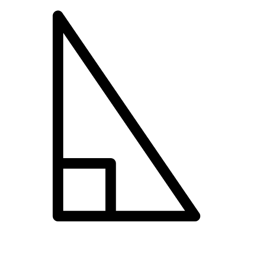 Right triangle shapes and symbols geometry mathematics icon