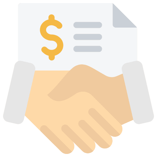 Agreement money business and finance deal icon