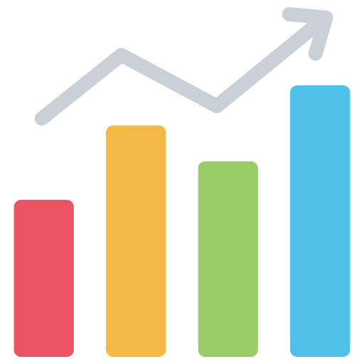 Growth statistics stats business and finance icon