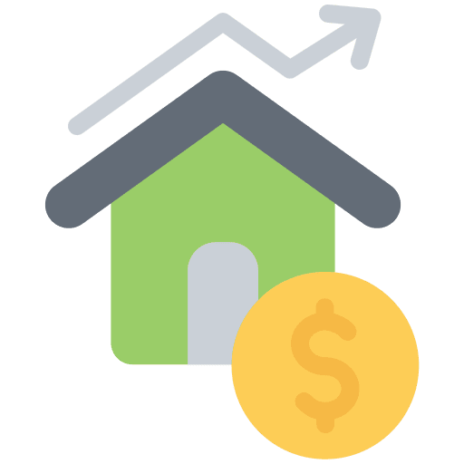 Real estate finance growth investment icon