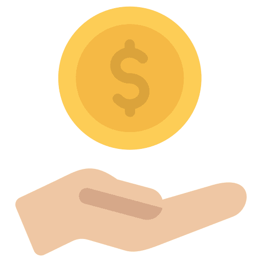 Saving hand coin saving icon Saving hand coin saving icon