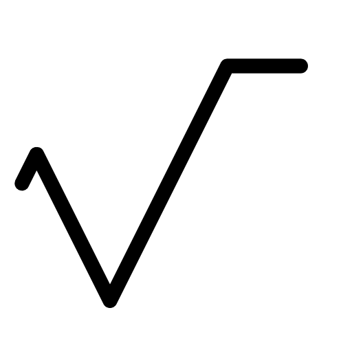 Square root mathematics arithmetic maths icon