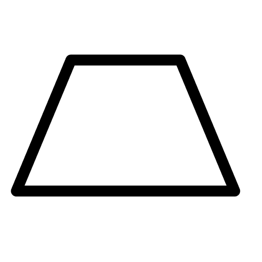 Trapezoid geometric mathematics shape icon