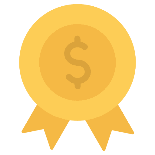 Award business and finance dollar reward icon Award business and finance dollar reward icon