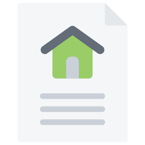 Document house mortgage real estate icon Document house mortgage real estate icon