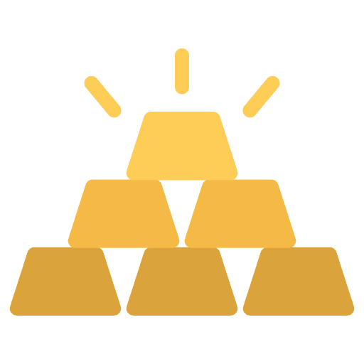 Gold wealth gold ingots treasury icon Gold wealth gold ingots treasury icon