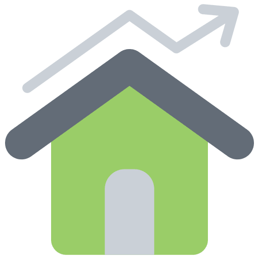 House building property growth icon House building property growth icon