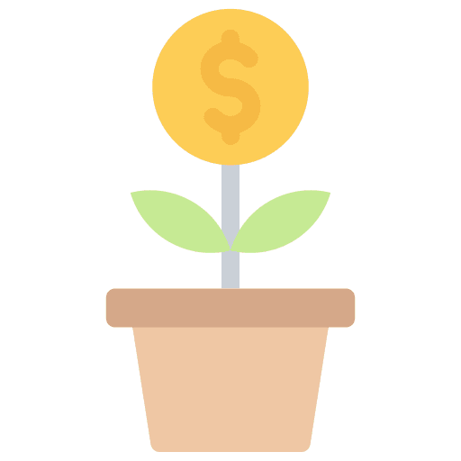 Investment growth bank return on investment icon Investment growth bank return on investment icon