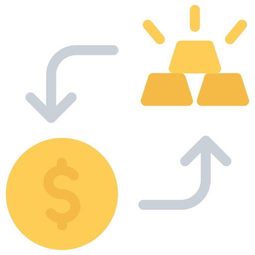 Return on investment arrow coin money icon Return on investment arrow coin money icon