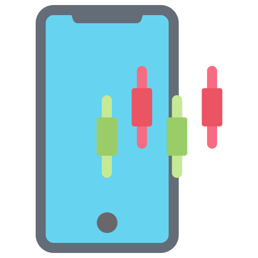 Smartphone business and finance stock market mobile app icon Smartphone business and finance stock market mobile app icon