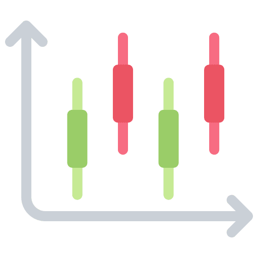 Candlestick economic chart analytics icon Candlestick economic chart analytics icon