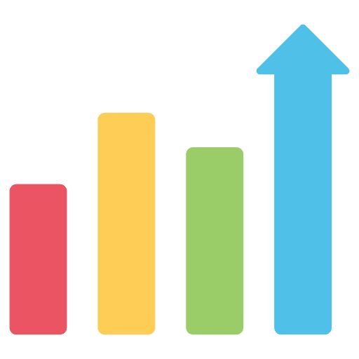 Growth growth business and finance bar chart icon Growth growth business and finance bar chart icon