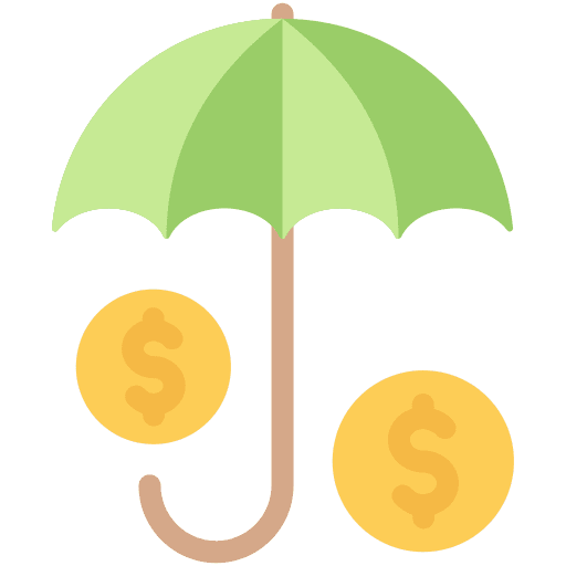 Insurance investment finance coins icon Insurance investment finance coins icon