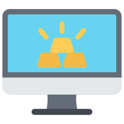 Monitor monitor business and finance luxury icon Monitor monitor business and finance luxury icon
