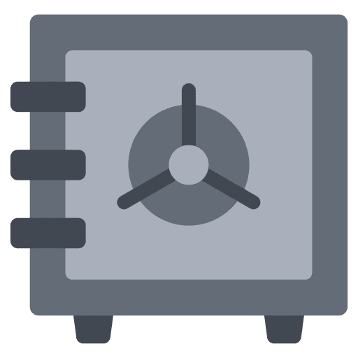 Safety box deposit box secure locker icon Safety box deposit box secure locker icon