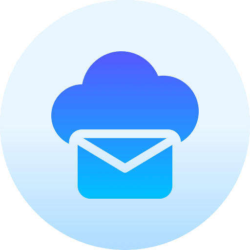 Mail server mail cloud storage icon Mail server mail cloud storage icon