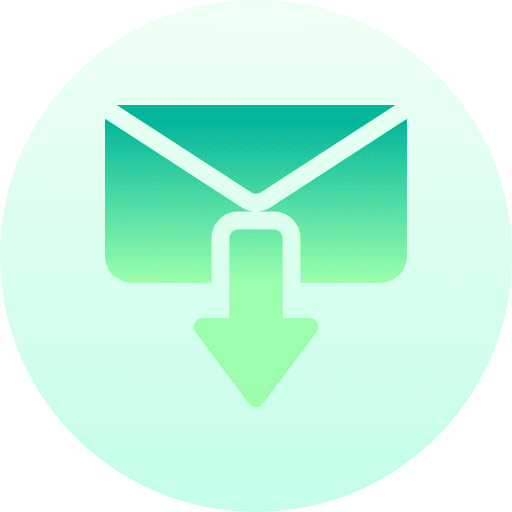 Receive mail envelope message down arrow icon Receive mail envelope message down arrow icon