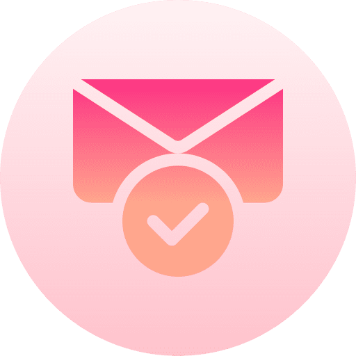 Sent message check envelope icon