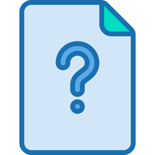 Unknown mail no data question mark document icon