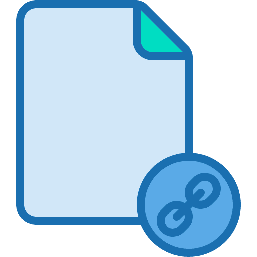 Link file web files and folders document icon Link file web files and folders document icon