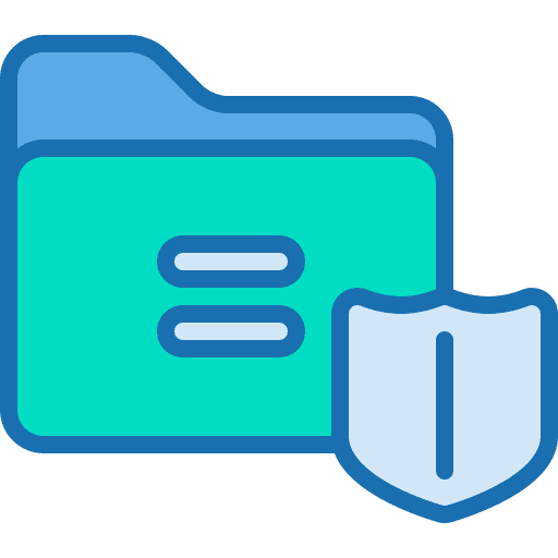 Data protection document privacy folder icon Data protection document privacy folder icon