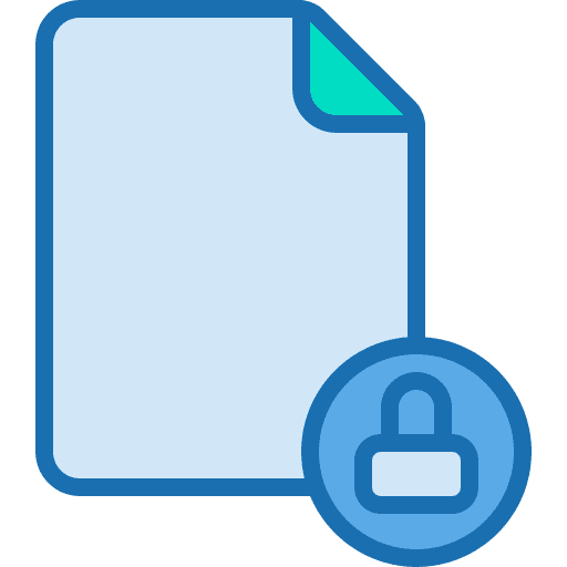 Locked hidden file document icon Locked hidden file document icon