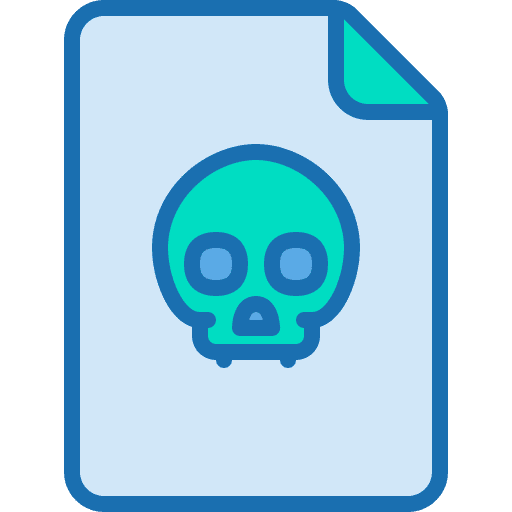 Virus attack cyber attack skull malware icon Virus attack cyber attack skull malware icon
