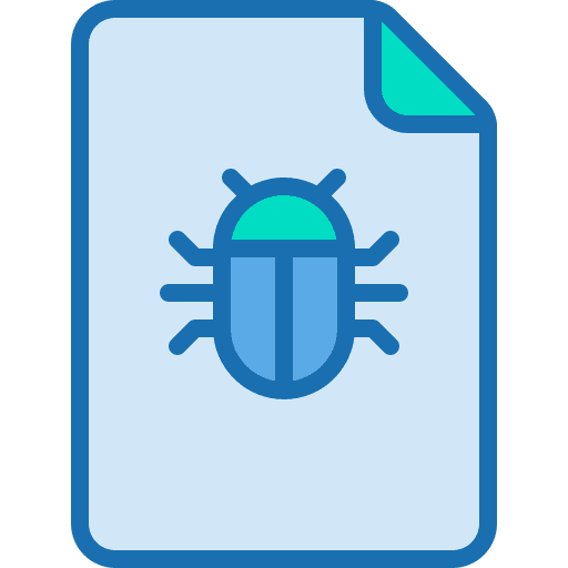 Bug problem files and folders analysis protection icon Bug problem files and folders analysis protection icon