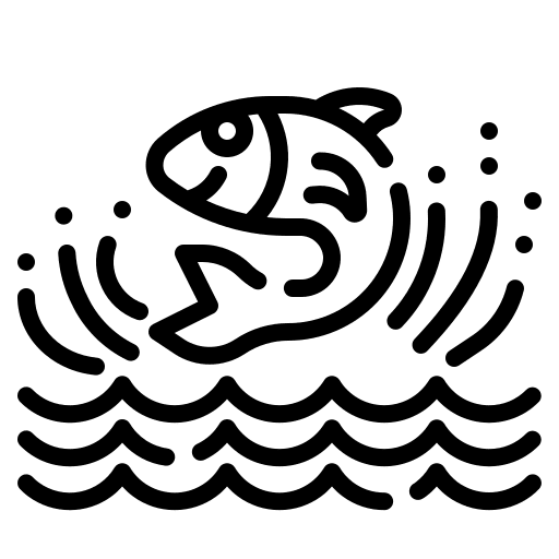 Fish river aquaculture fish icon