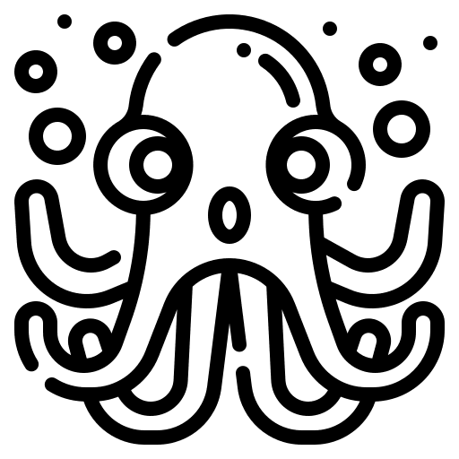 Octopus cephalopod animals invertebrate icon
