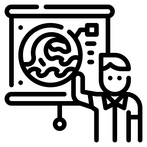 Presentation man projector screen user icon