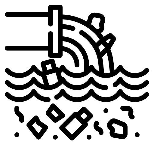 Sewer industry waste ecology and environment icon
