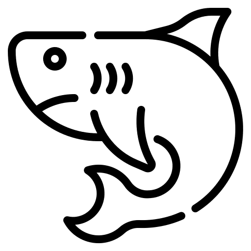 Shark aquatic predator aquarium icon