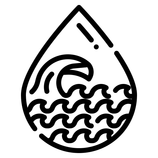 Water drop ocean wave nature icon