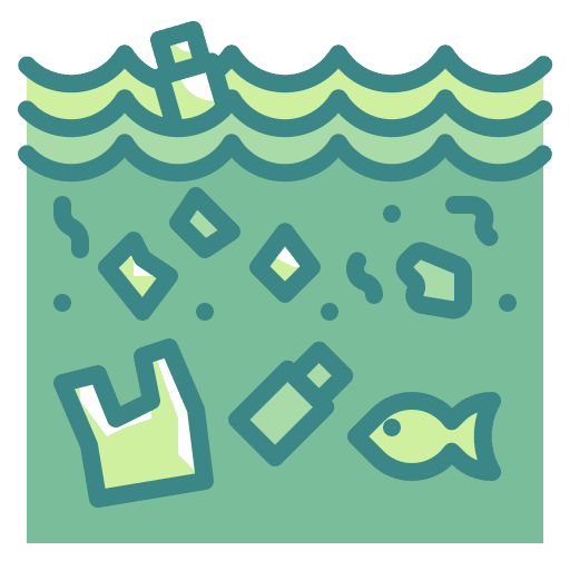 Marine debris ecology and environment water pollution fish icon