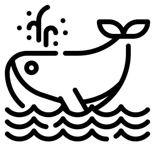 Whale aquatic animal kingdom whale icon