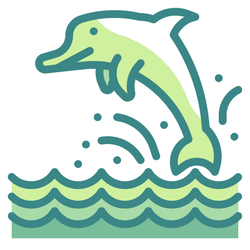 Dolphin mammal marine aquatic icon