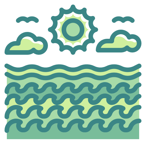 Ocean wave nature sea icon