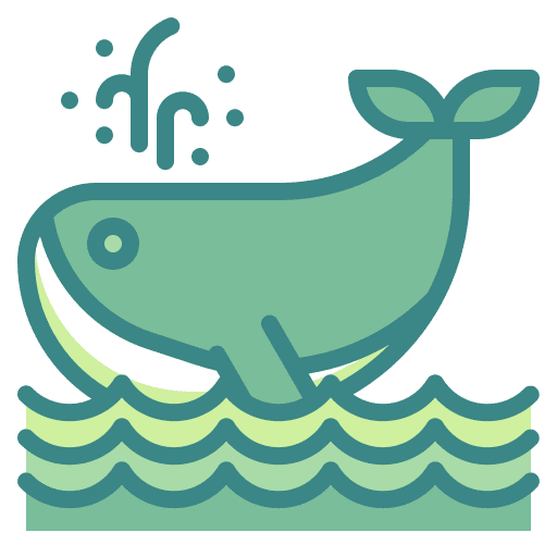 Whale ocean animal kingdom sea icon