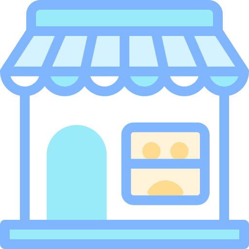 Bakery store architecture and city buildings icon Bakery store architecture and city buildings icon