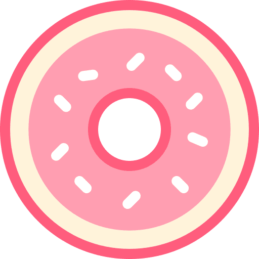 Donut food and restaurant dessert food icon Donut food and restaurant dessert food icon