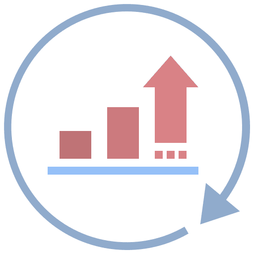 Fast growth scalable business and finance icon