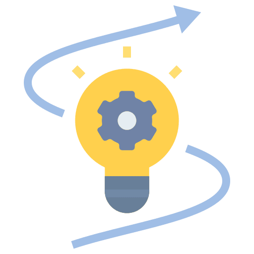 Innovation marketing creative progress icon