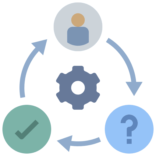 Management startup networking problem solving icon