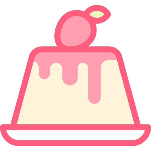 Pudding dessert food and restaurant bakery icon Pudding dessert food and restaurant bakery icon