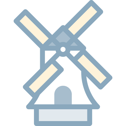 Windmill renewable energy building ecology icon Windmill renewable energy building ecology icon