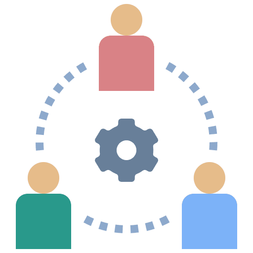 Connection connection teamwork gear icon Connection connection teamwork gear icon