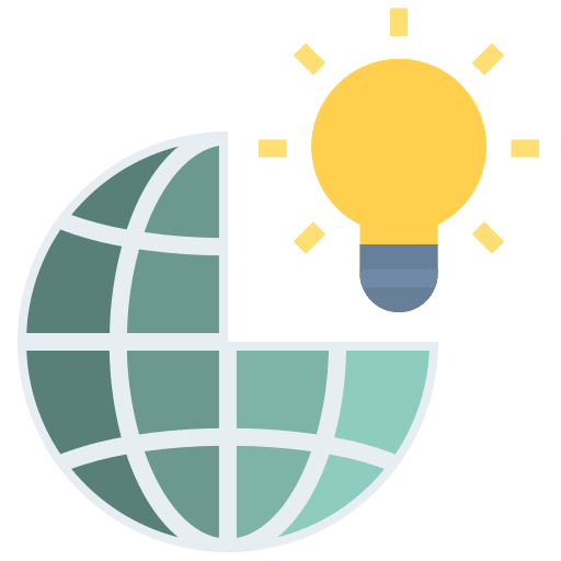 Creative world marketing idea icon Creative world marketing idea icon