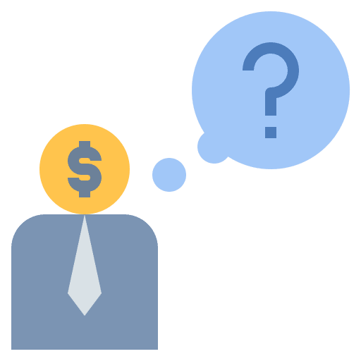 Customer buy shopping thinking icon Customer buy shopping thinking icon